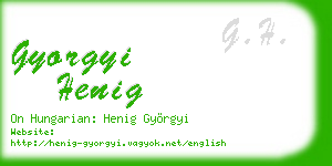 gyorgyi henig business card