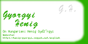 gyorgyi henig business card